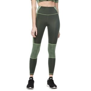 Good American Green Dual Life Colorblock Leggings